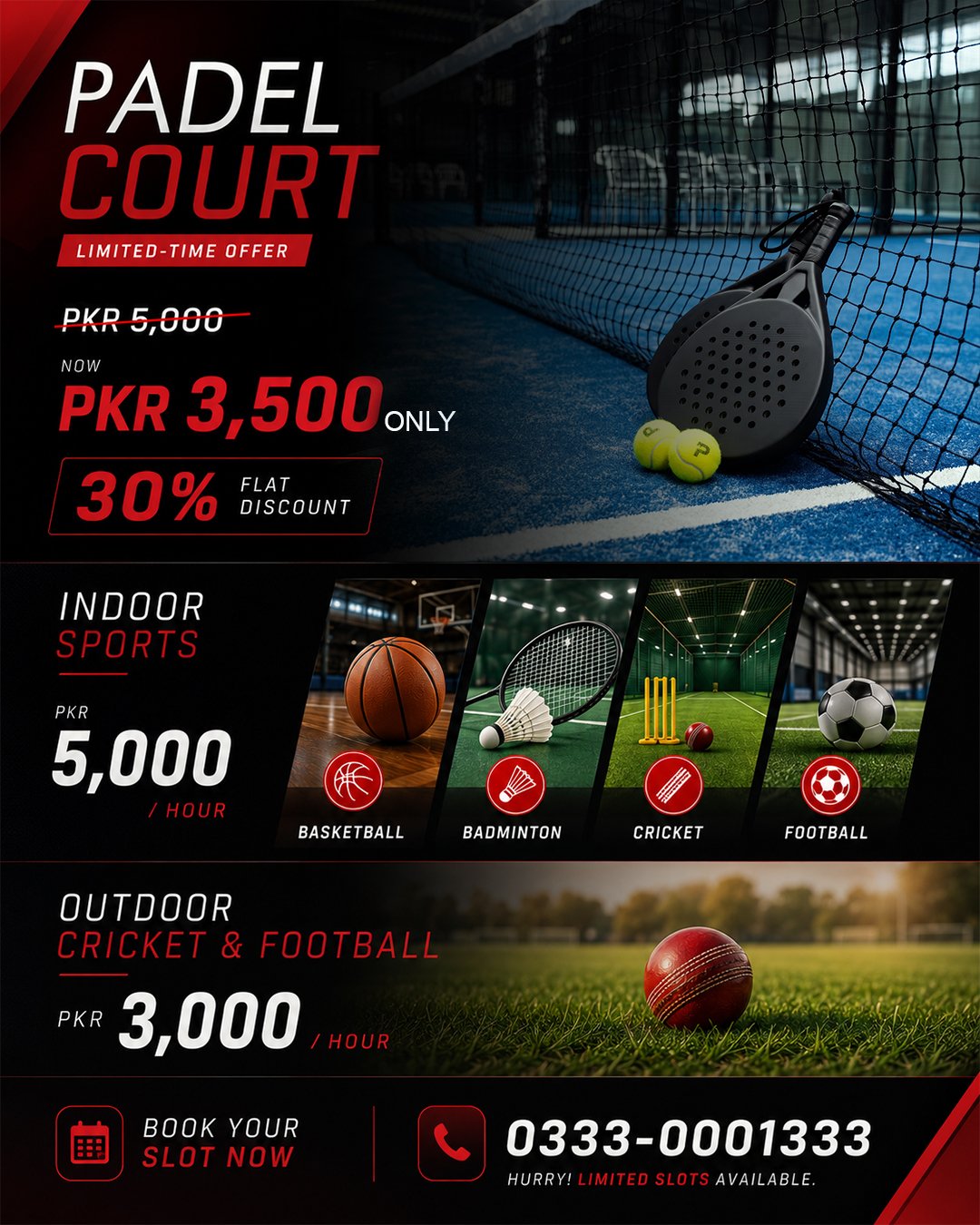 padel court offer